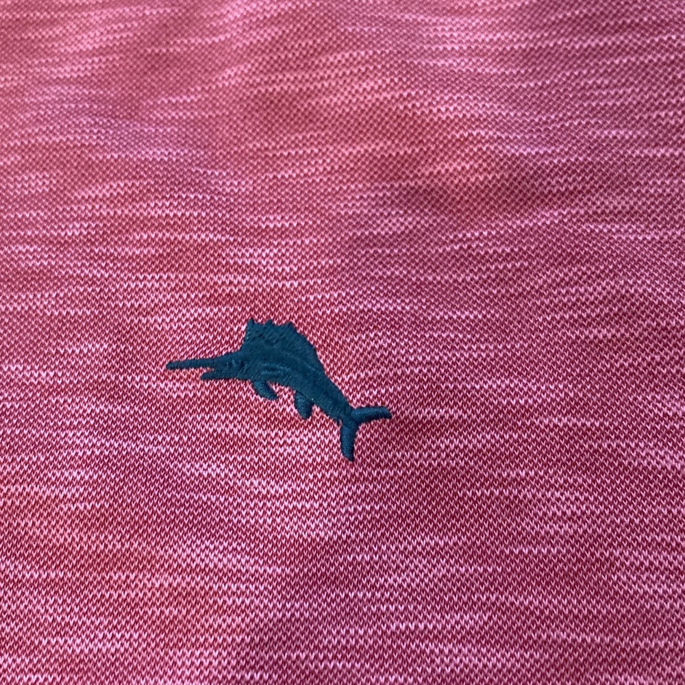 Tommy Bahama Men's Heathered Wine Quarter-Zip Pullover - Picture 3 of 7